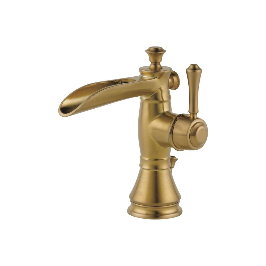 Delta 598LF Cassidy Single Handle Channel Bathroom Faucet Champagne Bronze 1