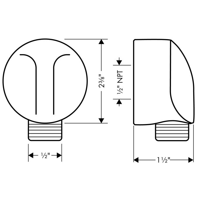 Hansgrohe 27458823 Wall Outlet With Check Valves Brushed Nickel 2