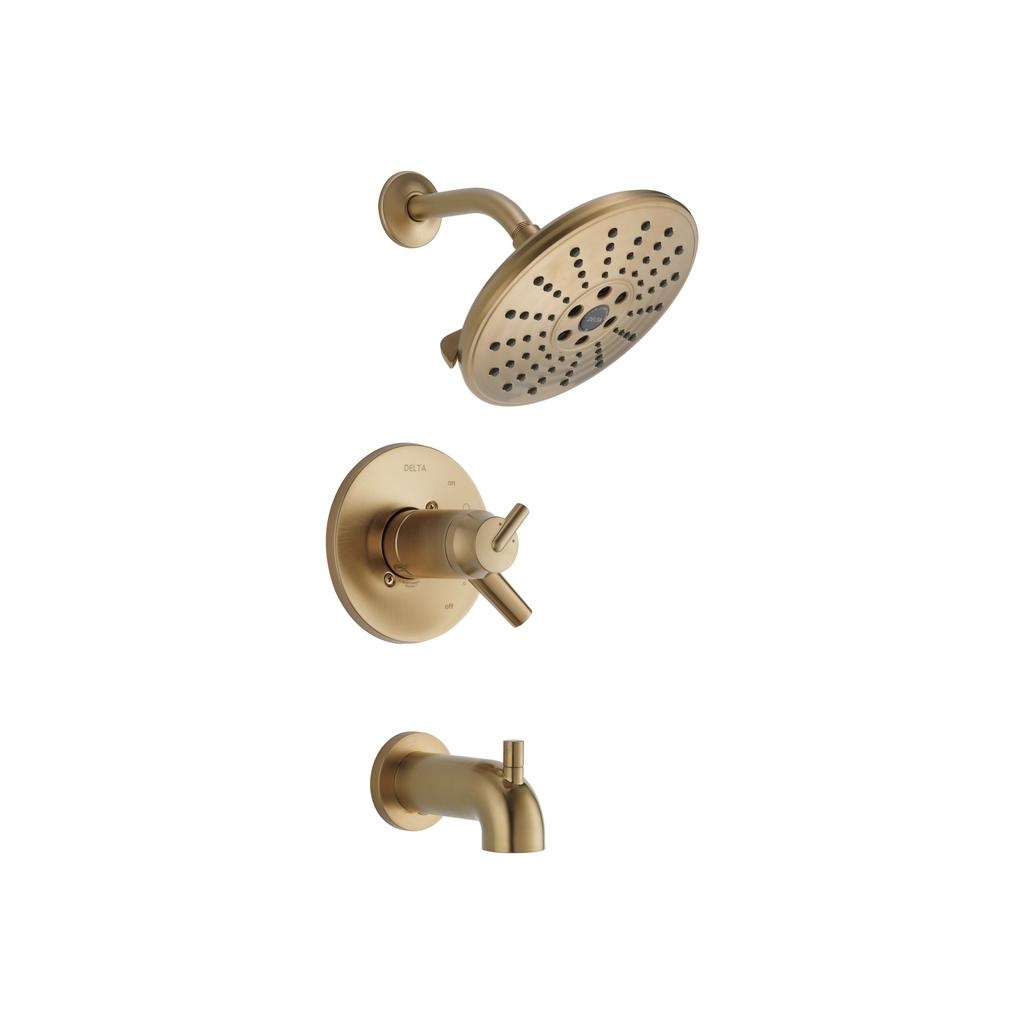 Delta T17T459 Trinsic TempAssure 17T Series H2Okinetic Tub Shower Trim Champagne Bronze 1