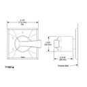 Delta T11851 Dryden 3 Setting 2 Port Diverter Trim Chrome 2