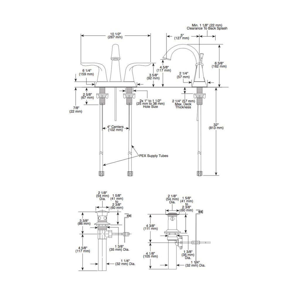 Delta 2538 Lahara Two Handle Centerset Lavatory Faucet Brilliance Stainless 2