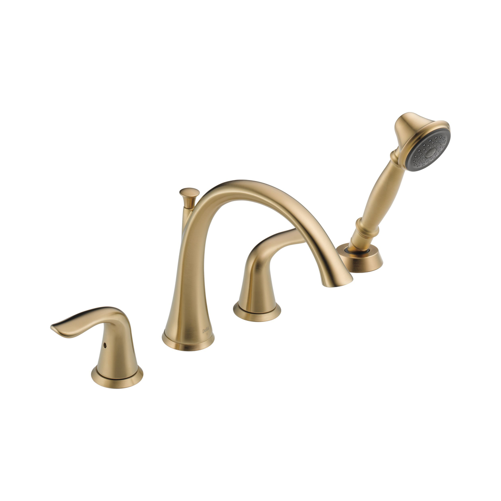 Delta T4738 Lahara Roman Tub With Handshower Trim Champagne Bronze 1