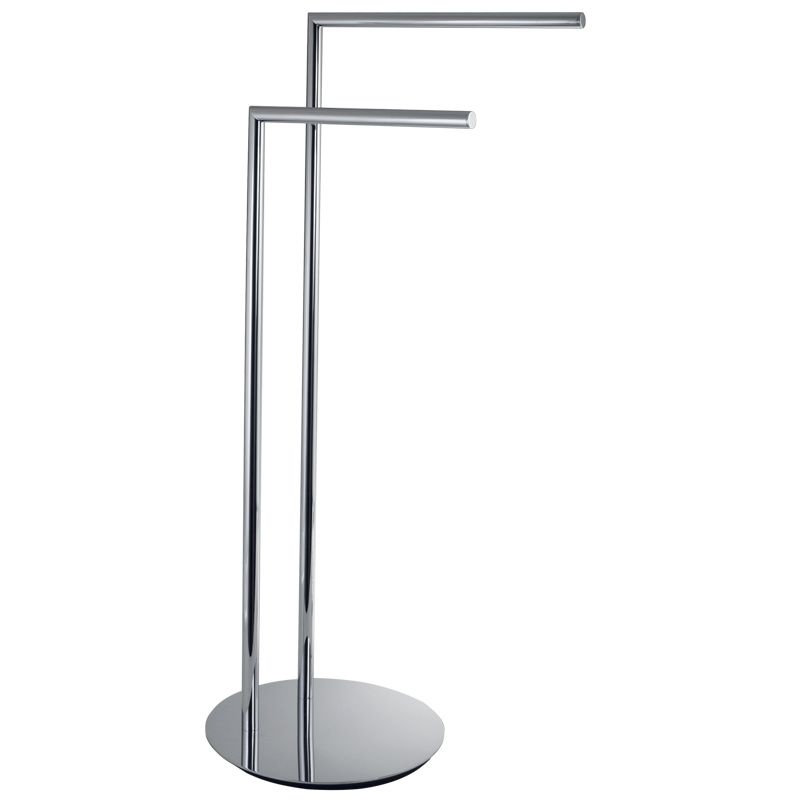 Laloo 9003C 2 Bar Round Towel Stand Chrome 1