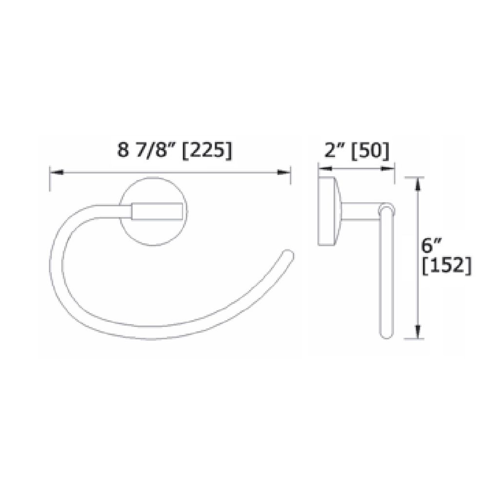 Laloo CR3880BN Classic R Hand Towel Ring Brushed Nickel 2