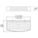 Laloo 3439PS Stainless Rectangular Shower Caddy Polished Stainless 2