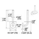 Laloo 5305C Extra Roll Paper Holder Chrome 3