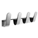 Laloo 7116-4C Quad Hook Strip Chrome 1