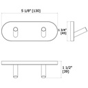 Laloo 7115-2C Double Hook Polished Chrome 3