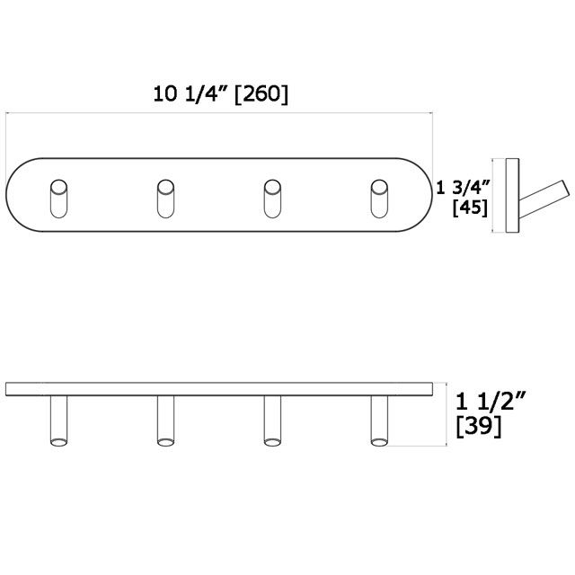 Laloo 7115-4C Quad Hook Chrome 3