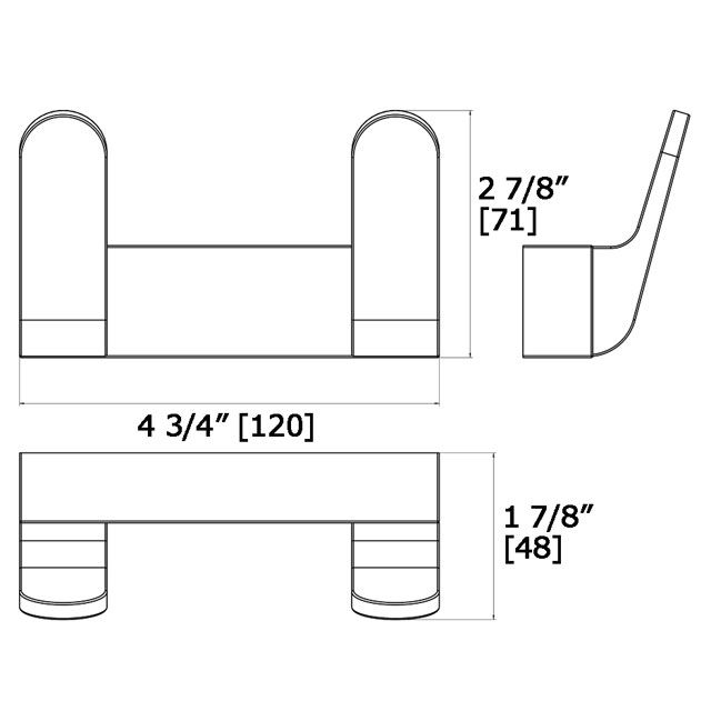 Laloo 7116-2BG Double Hook Brushed Gold 3