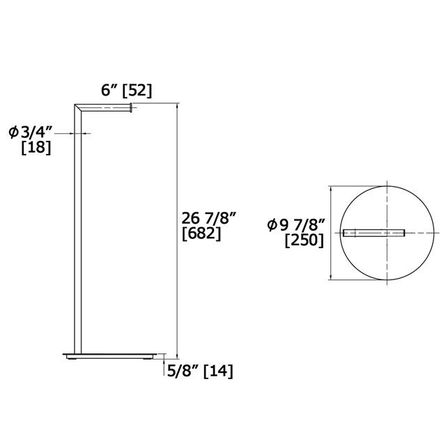 Laloo 9007NPN Floor Stand Paper Holder Polished Nickel 3