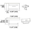 Laloo 9200C Paper Holder With Shelf Chrome 3