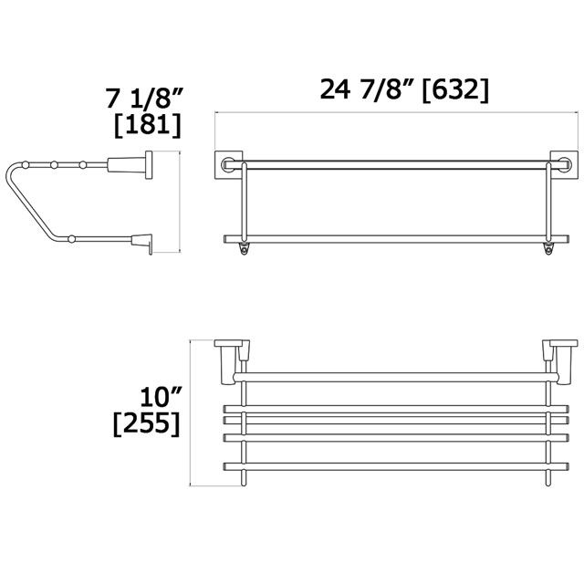 Laloo H2662C Hero Towel Shelf Chrome 3