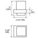 Laloo J1884MB Jazz Tumbler and Holder Matte Black 3