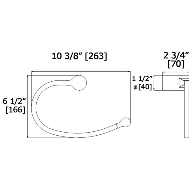 Laloo P5680BN Payton Hand Towel Ring Brushed Nickel 3