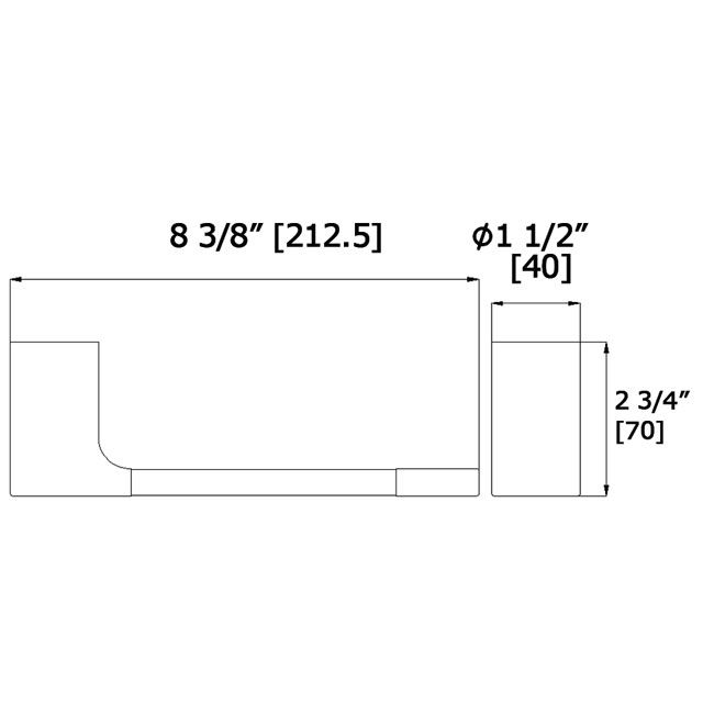 Laloo P5686BG Payton Paper Holder Brushed Gold 3