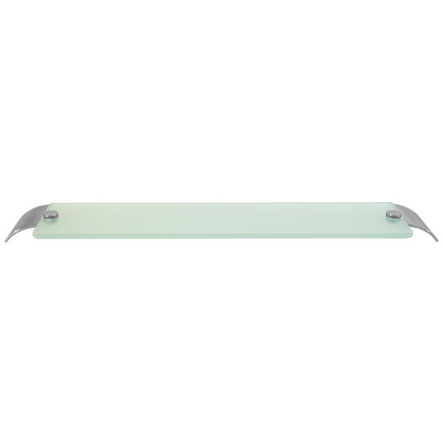 Laloo R3087BN Radius Single Glass Shelf Brushed Nickel 1