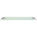 Laloo R3087BN Radius Single Glass Shelf Brushed Nickel 1