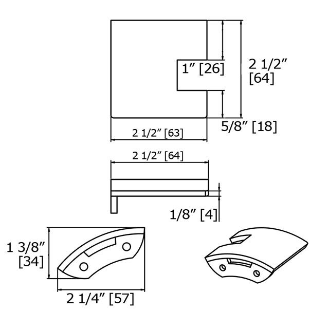 Laloo R3082MB Radius Single Hook Matte Black 3