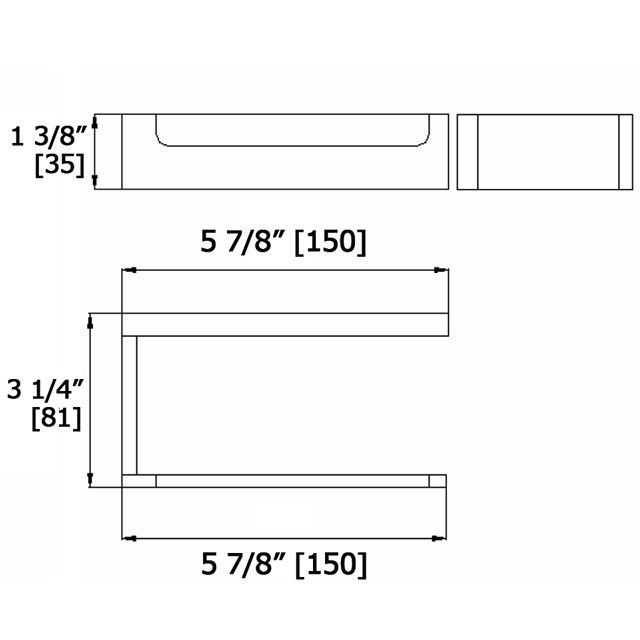 Laloo U9286GD Upton Paper Holder Polished Gold 3