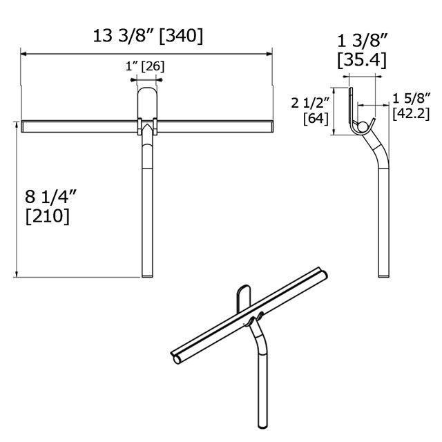 Laloo S0200BN Shower Squeegee Brushed Nickel 3