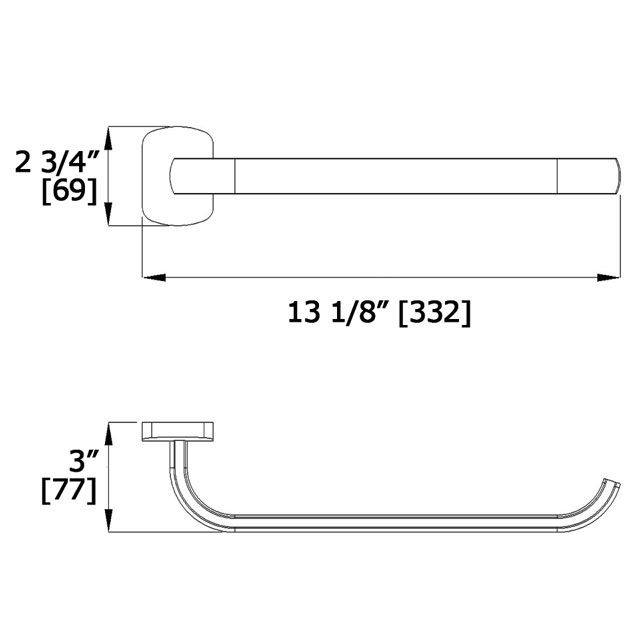 Laloo W6580GD Wynn Hand Towel Bar Polished Gold 3