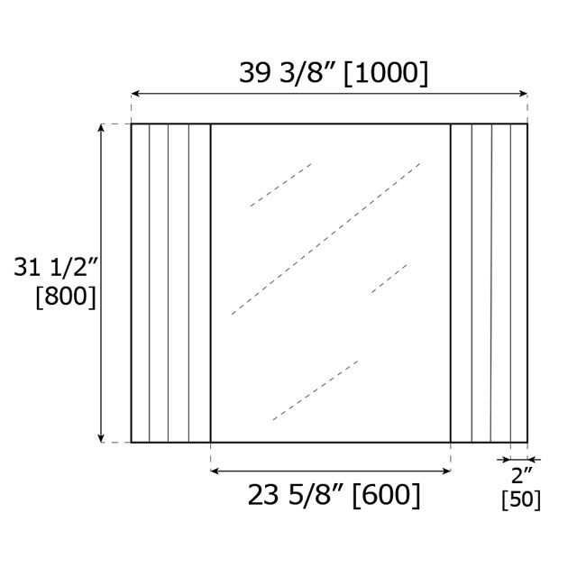 Laloo M22005 Mirror Parallel And Graded Etched Frame 3