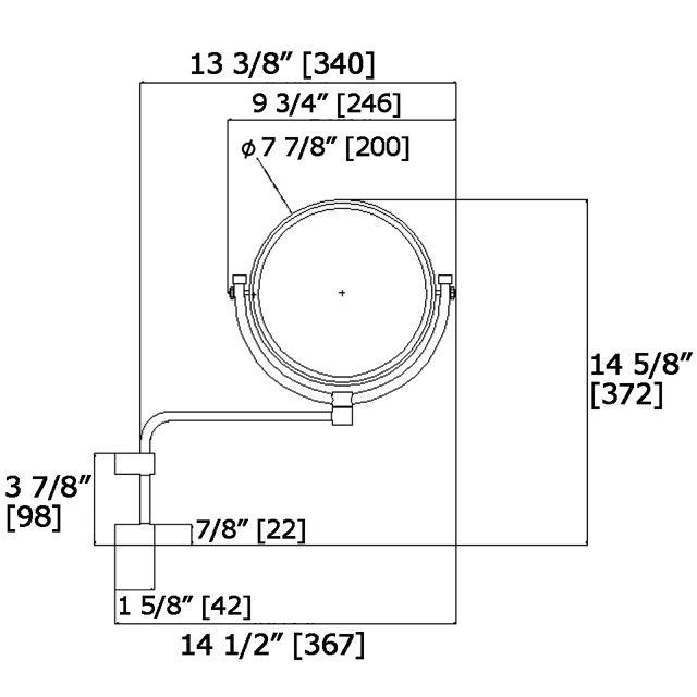 Laloo 2811C Magnification Mirror Chrome 2