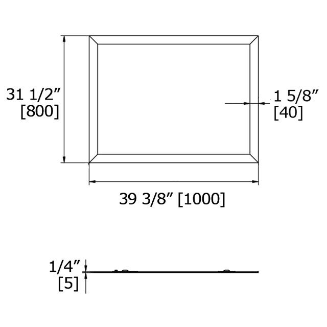 Laloo M30009L Beveled Frame Mirror 3