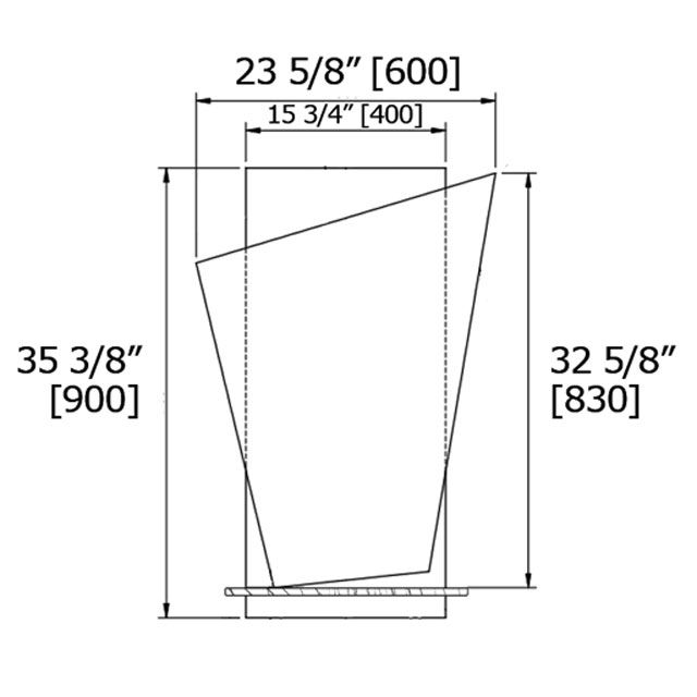 Laloo M00198 Angled Mirror Clear Rectangle Glass 2