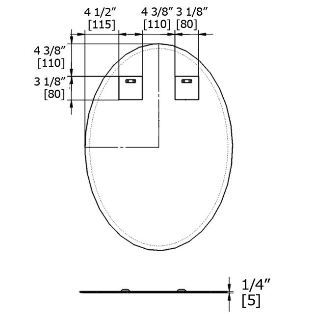 Laloo H70010 Classic Oval Beveled Mirror 2