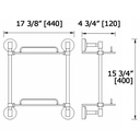 Laloo CR3852C Classic R Double Glass Shelf Chrome 2