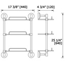 Laloo L53CLM Classic R Triple Glass Shelf Chrome 2