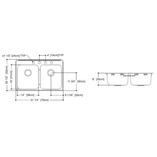 Kindred QDL2031-7-1 Double Bowl Ledgeback 20 Gauge 2