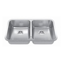 Kindred QDUA1933/8 33 x 19 Double Bowl Undermount Sink 1