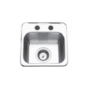 Kindred QSL1313-6-1 Single Bowl 20 Gauge 1 Faucet Hole 1