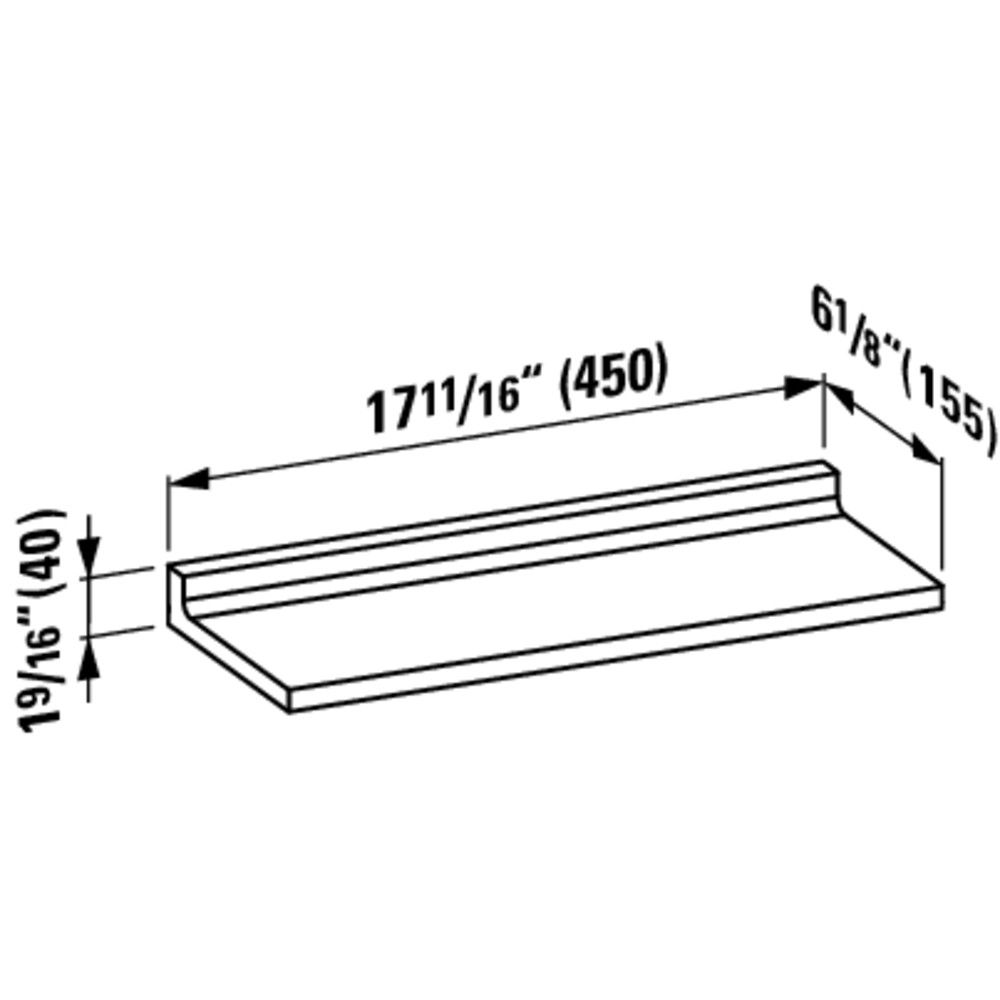 Laufen 385330 Kartell Shelf Smoky Gray 2