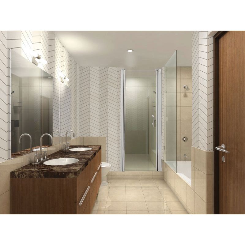 Mirolin SD34 Swing Door Plain Silver 1