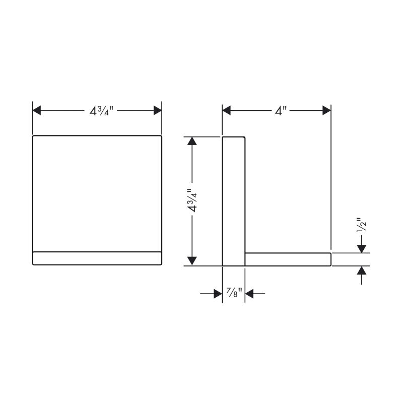 Hansgrohe 40872000 Axor ShowerCollection Shower Shelf Trim Chrome 2