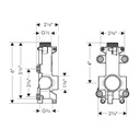 Hansgrohe 40877180 Axor ShowerCollection Shower Shelf Short Rough In 2