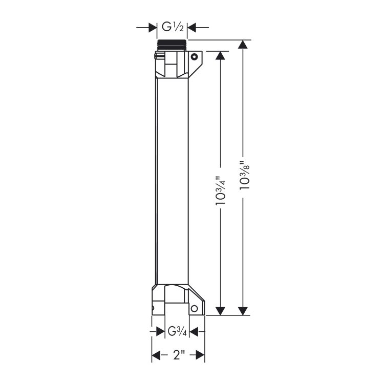 Hansgrohe 40878180 Axor ShowerCollection Shower Shelf Long Rough In 2