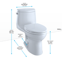 TOTO MS604114CEFG UltraMax II One Piece Elongated Toilet Cotton 3