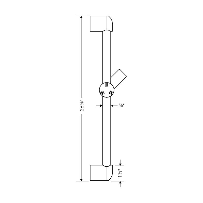 Hansgrohe 06890820 Unica E Wallbar 24&quot; Brushed Nickel 2