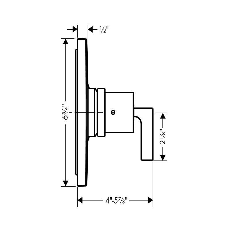 Hansgrohe 39414001 Axor Citterio Pressure Balance Trim Chrome 2