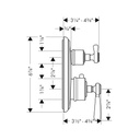 Hansgrohe 16821001 Axor Montreux Thermostatic Trim With Volume Control &amp; Diverter Chrome 2