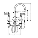 Hansgrohe 16514001 Axor Montreux Lever Widespread Faucet Chrome 2