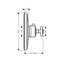 Hansgrohe 16816001 Axor Montreux Thermostatic Trim Cross Handle Chrome 2