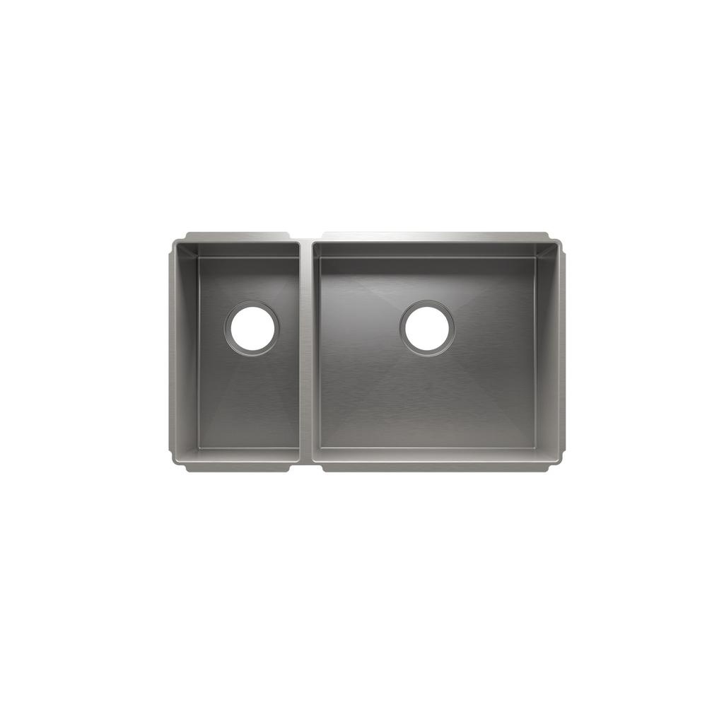 Julien 003982 J7 Sink Undermount Double L9X16X8 R18X16X10