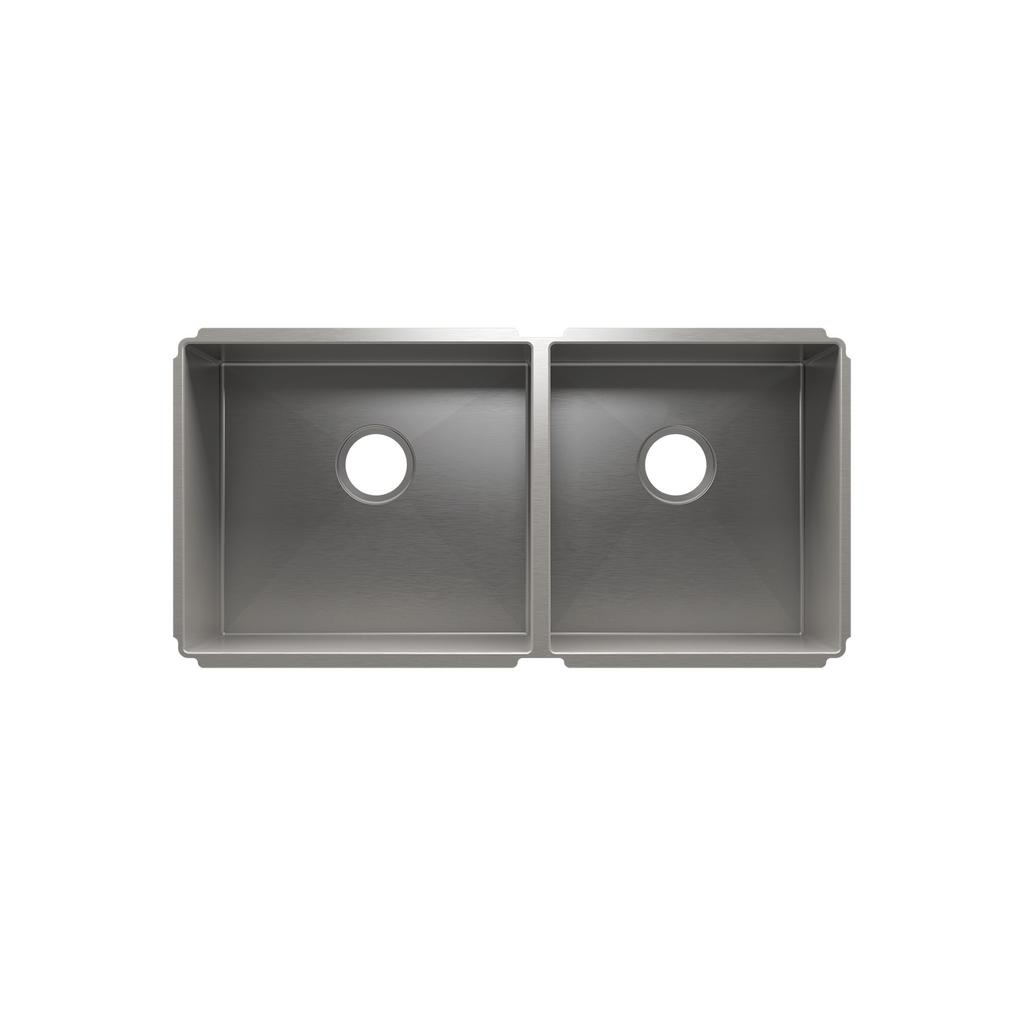 Julien 003947 J7 Sink Undermount Double L18X16X8 R15X16X8