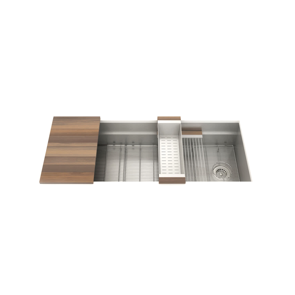 &lt;&lt; Julien 005454 Smartstation Sink Undermount Walnut Acc. Single 48X18X10